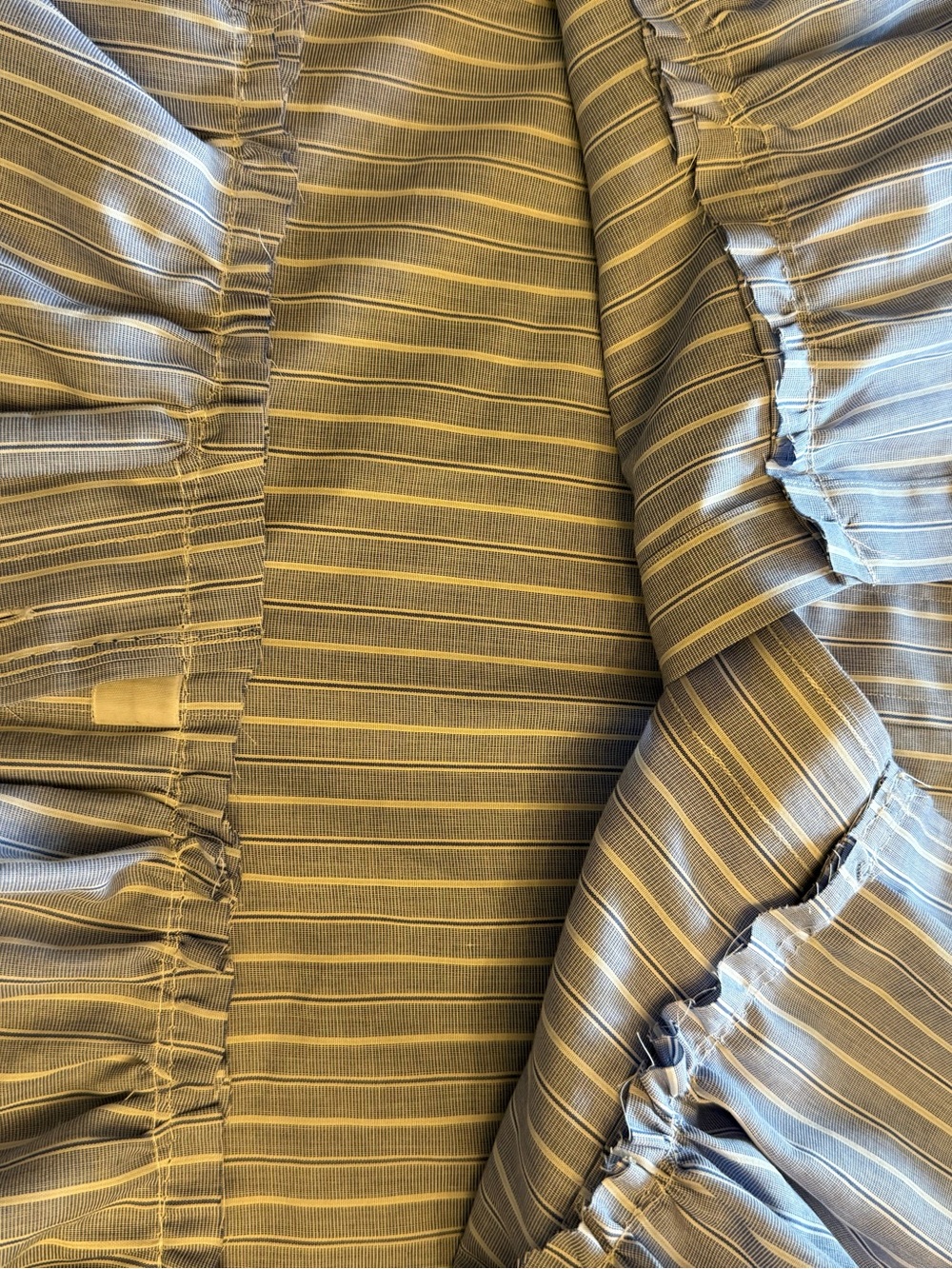 Reworked upcycled Ralph Lauren large Striped Ruffle button down shirt - Picture 11 of 13
